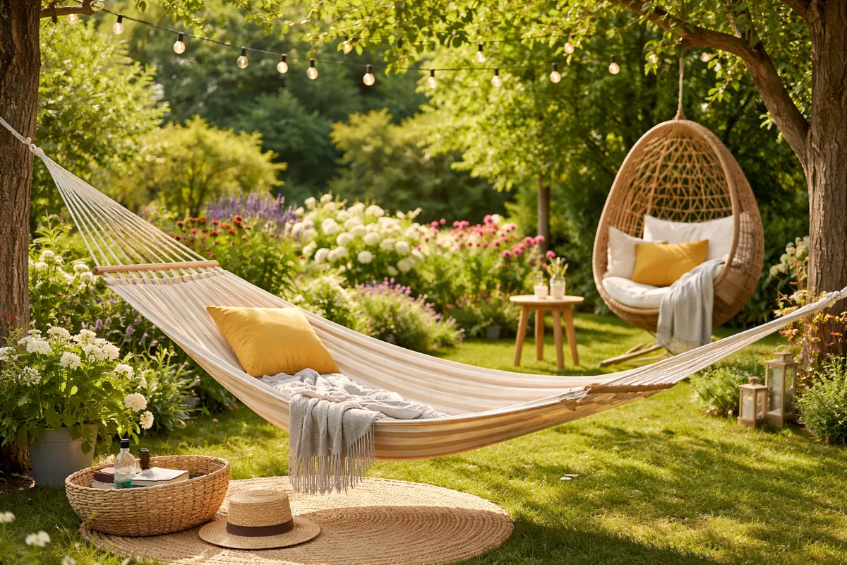 Quelle est la meilleure façon d'utiliser des hamacs et fauteuils suspendus pour la détente dans le jardin