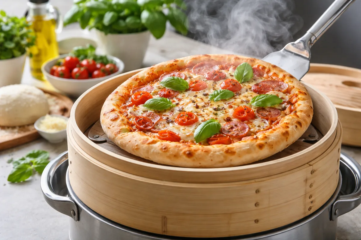 Comment faire une pizza maison en utilisant des techniques de cuisson à la vapeur